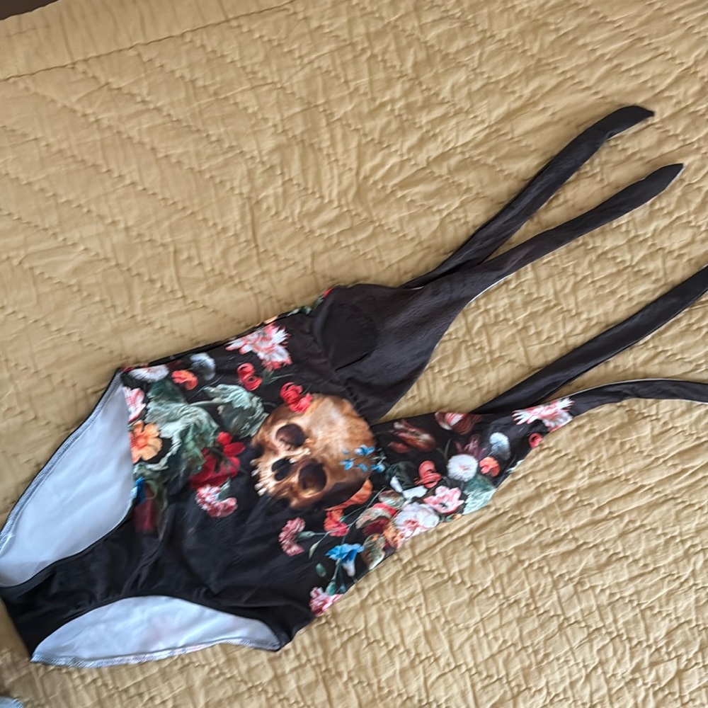 Never worn NEW One piece swim suit Danse Macabre Aloha From Deer, Wolf & Badger.